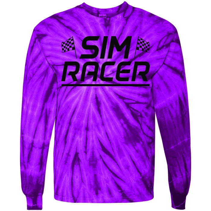 Gaming Race Car Racer Simulation Sim Racing Tie-Dye Long Sleeve Shirt