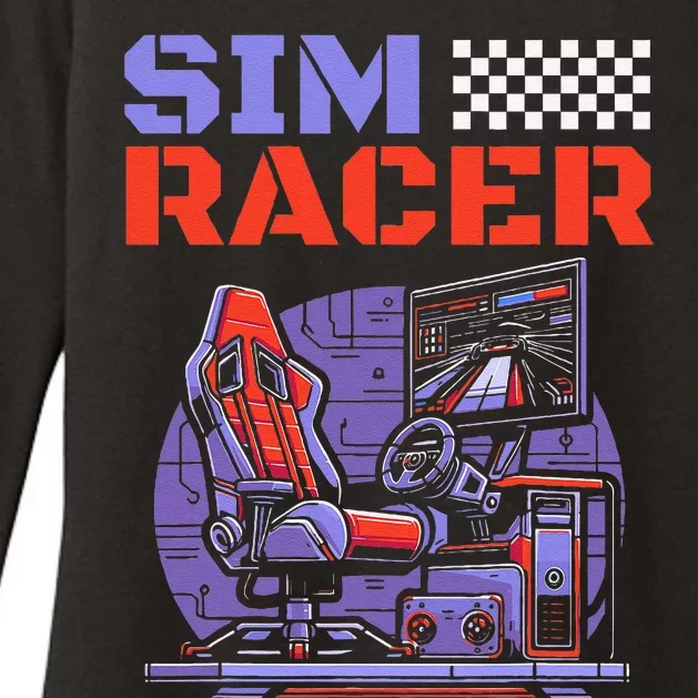 Gaming Race Car Simulation Racer Sim Racing Womens CVC Long Sleeve Shirt