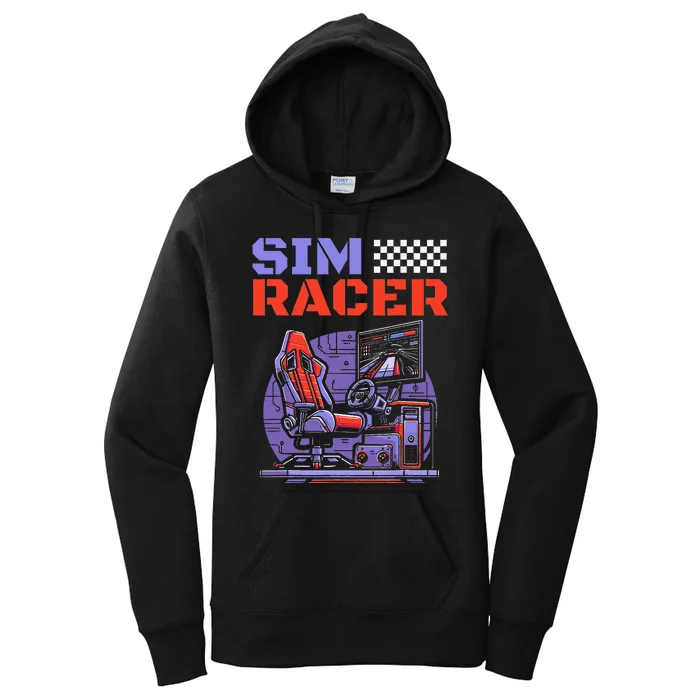 Gaming Race Car Simulation Racer Sim Racing Women's Pullover Hoodie