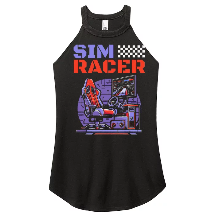 Gaming Race Car Simulation Racer Sim Racing Women’s Perfect Tri Rocker Tank