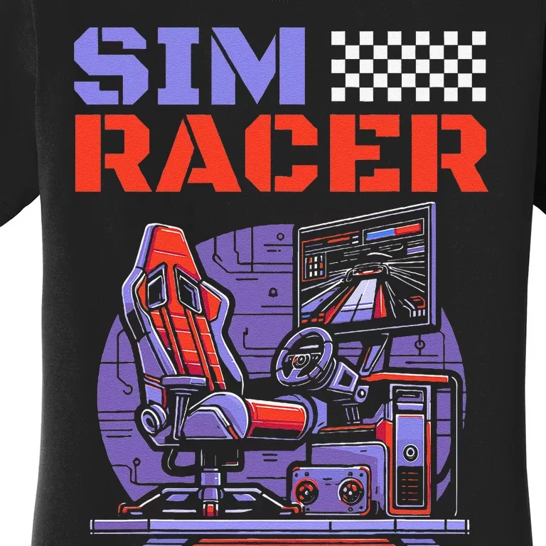 Gaming Race Car Simulation Racer Sim Racing Women's T-Shirt