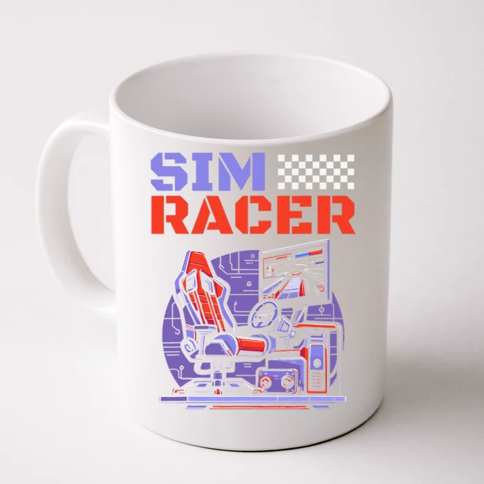 Gaming Race Car Simulation Racer Sim Racing Front & Back Coffee Mug