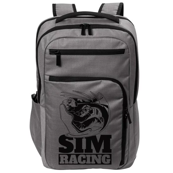 Gaming Racer Car Simulation Race Sim Racing Impact Tech Backpack