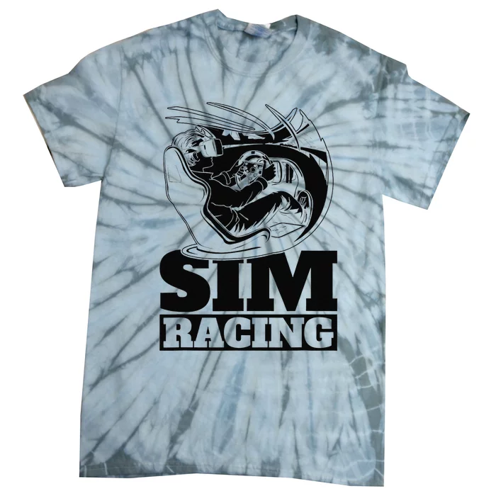 Gaming Racer Car Simulation Race Sim Racing Tie-Dye T-Shirt