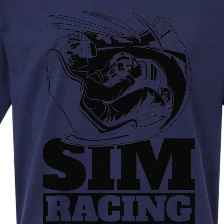 Gaming Racer Car Simulation Race Sim Racing Sueded Cloud Jersey T-Shirt