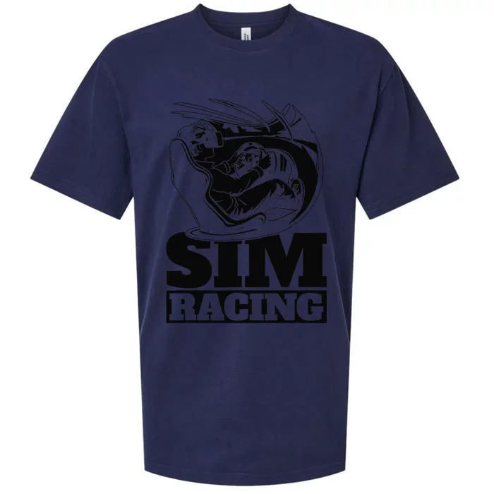 Gaming Racer Car Simulation Race Sim Racing Sueded Cloud Jersey T-Shirt