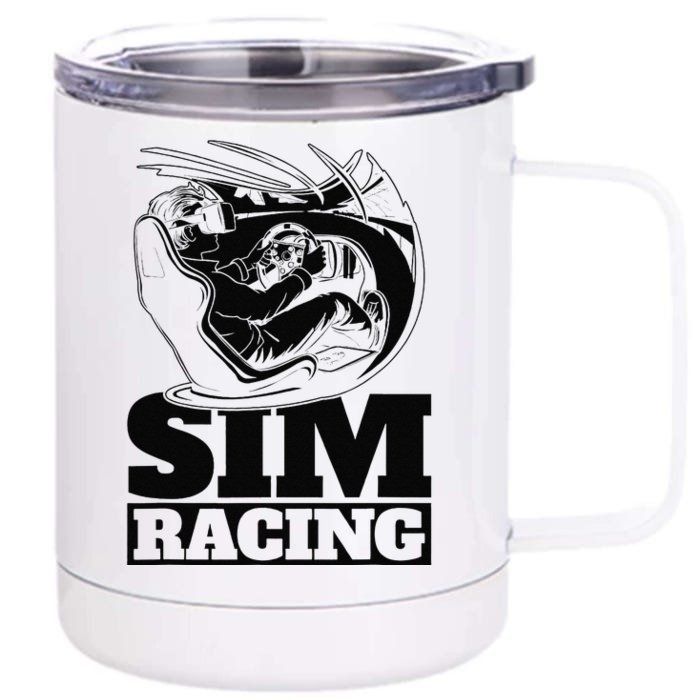 Gaming Racer Car Simulation Race Sim Racing Front & Back 12oz Stainless Steel Tumbler Cup