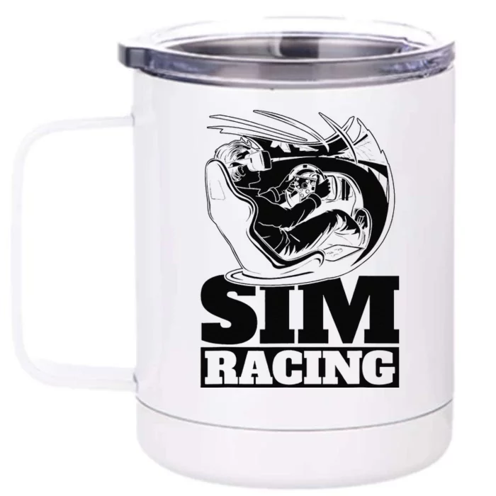 Gaming Racer Car Simulation Race Sim Racing Front & Back 12oz Stainless Steel Tumbler Cup