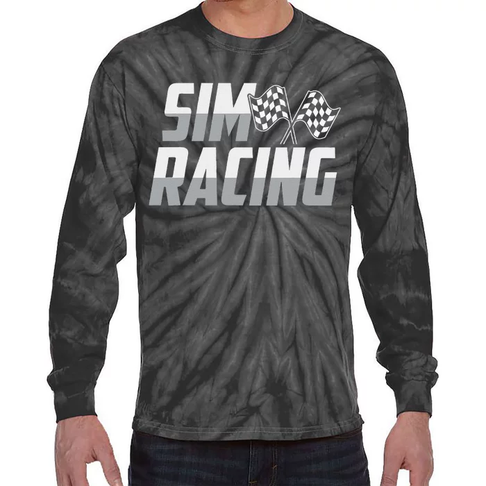 Gaming Racer Car Race Simulation Sim Racing Tie-Dye Long Sleeve Shirt