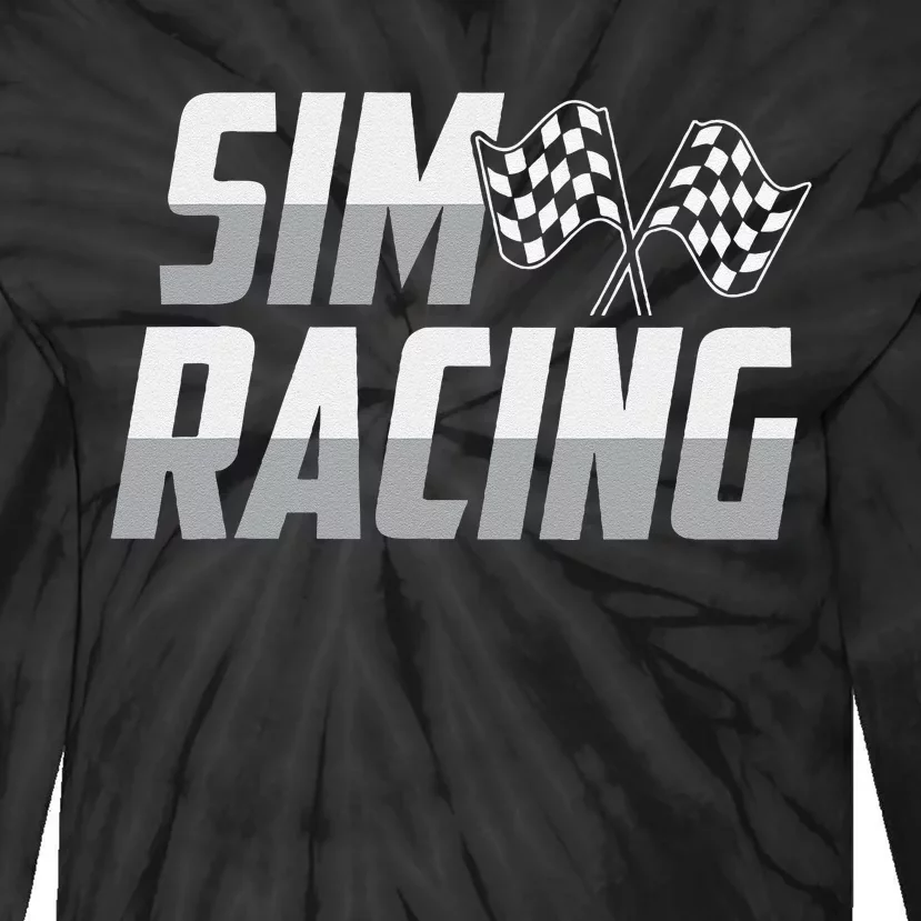 Gaming Racer Car Race Simulation Sim Racing Tie-Dye Long Sleeve Shirt