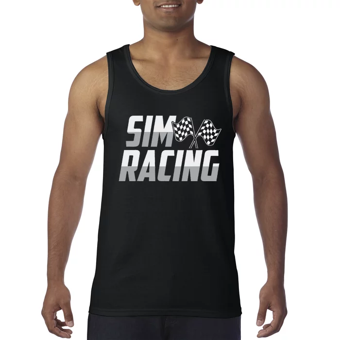 Gaming Racer Car Race Simulation Sim Racing Tank Top