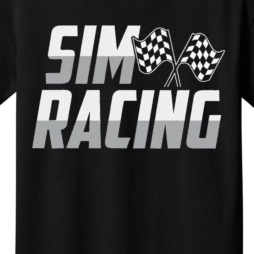 Gaming Racer Car Race Simulation Sim Racing Kids T-Shirt