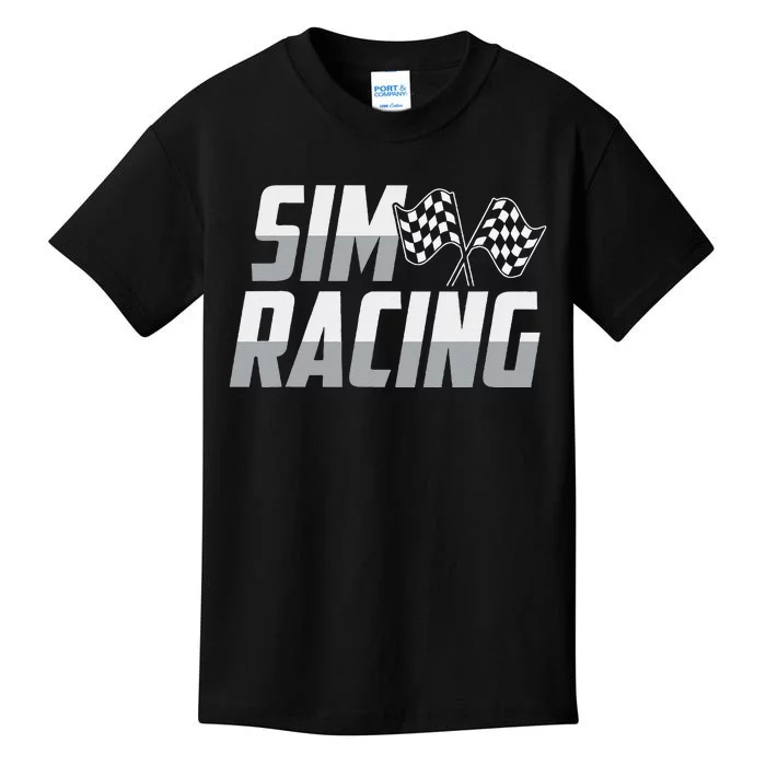 Gaming Racer Car Race Simulation Sim Racing Kids T-Shirt