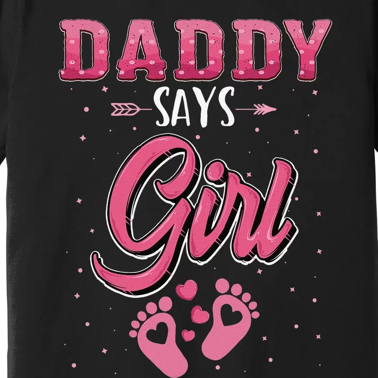 Gender reveal daddy dad matching family set Premium T-Shirt