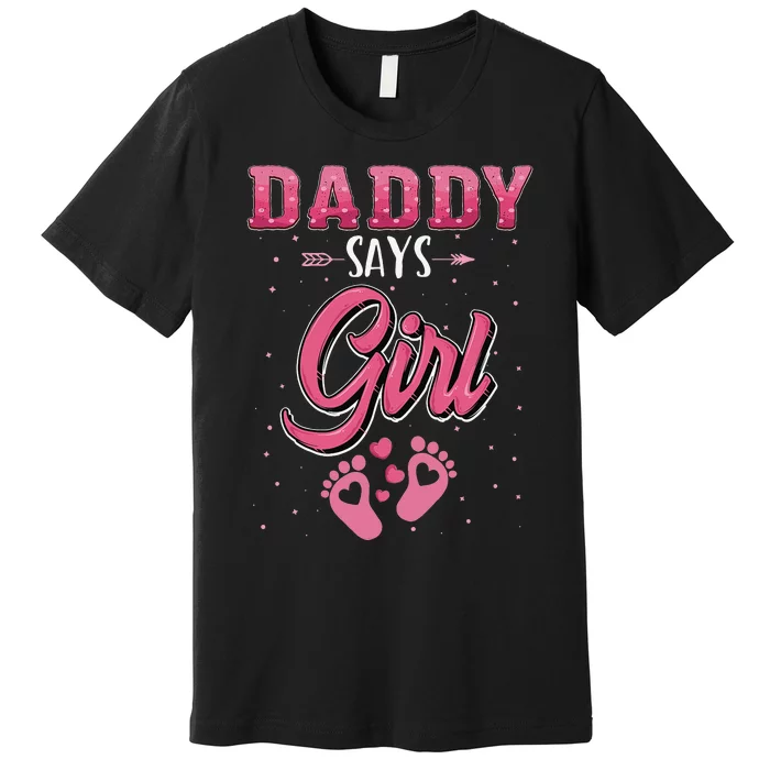 Gender reveal daddy dad matching family set Premium T-Shirt