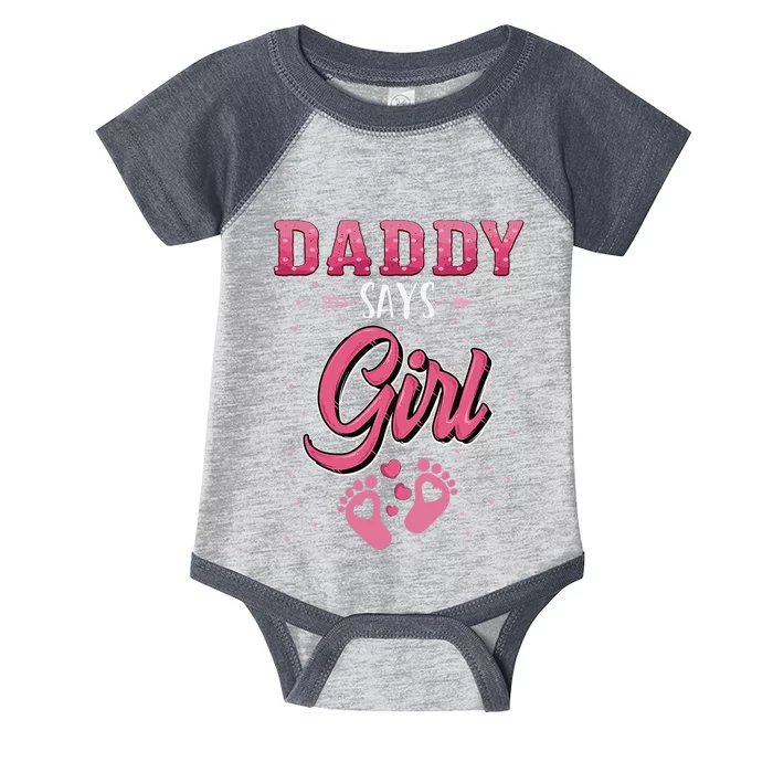 Gender reveal daddy dad matching family set Infant Baby Jersey Bodysuit