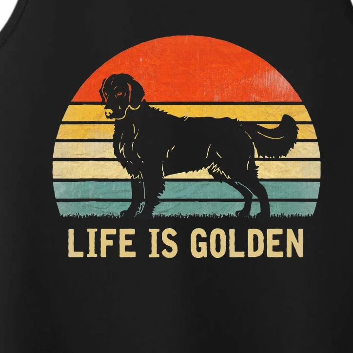 Golden Retriever Dog Life Is Golden Performance Tank