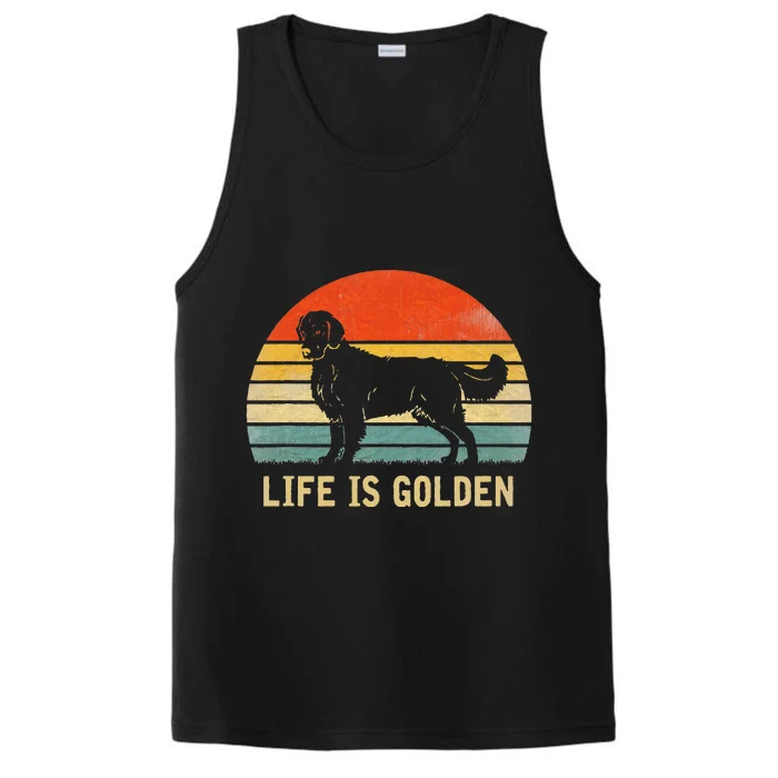 Golden Retriever Dog Life Is Golden Performance Tank