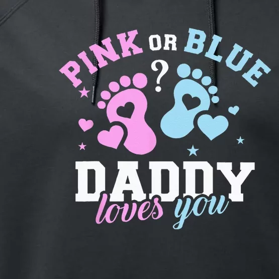 Gender Reveal Daddy Dad Performance Fleece Hoodie