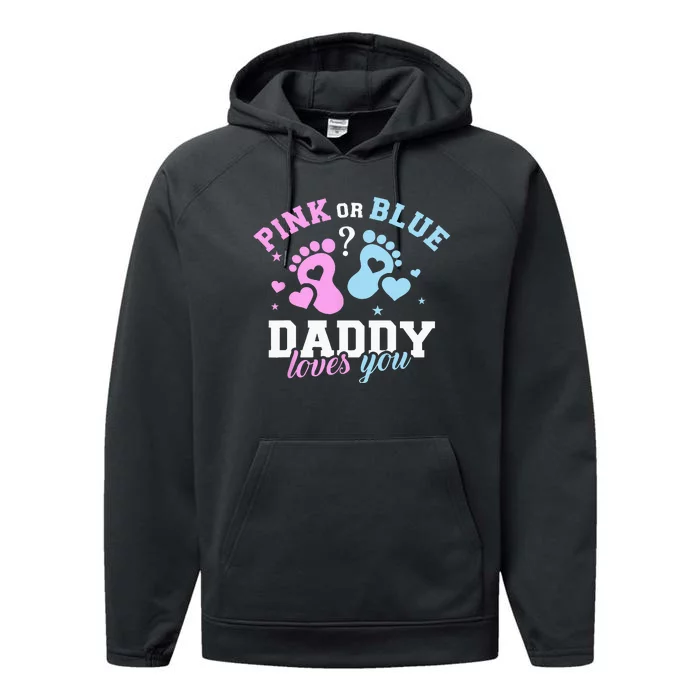 Gender Reveal Daddy Dad Performance Fleece Hoodie