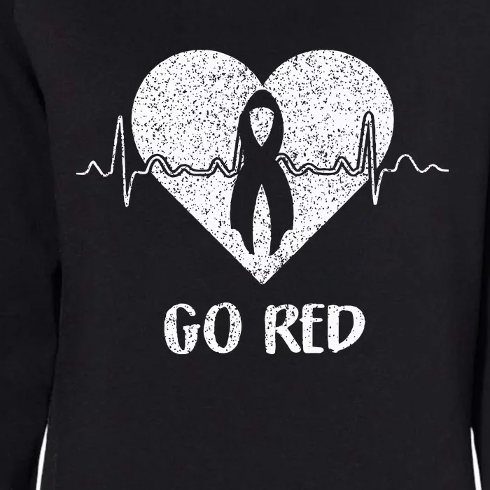 Go Red Day Heart Ribbon Costume Heart Disease Month Womens California Wash Sweatshirt