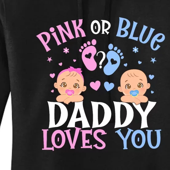 Gender Reveal Daddy Dad Loves You Women's Pullover Hoodie