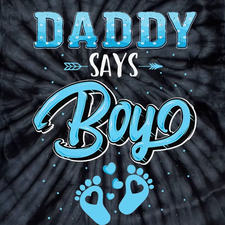 Gender reveal Daddy says baby matching family set Tie-Dye T-Shirt