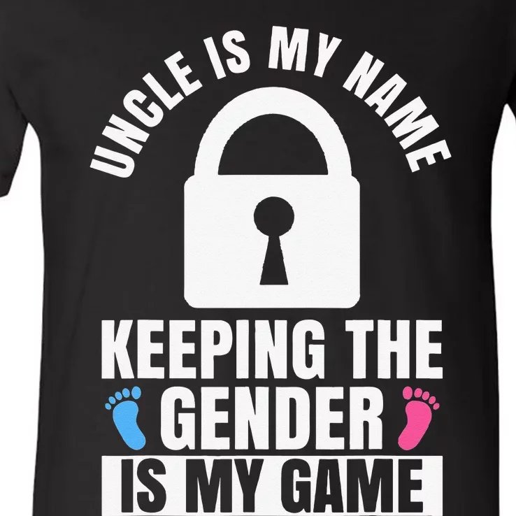 Gender Reveal Design for a Keeper of the Gender Uncle V-Neck T-Shirt