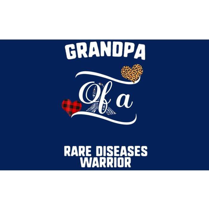 Grandpa Rare Diseases Awareness Leopard Buffalo Plaid Family Bumper Sticker