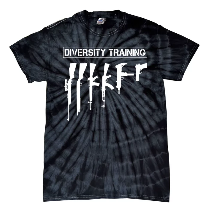 Guns Rifles Diversity Training Tie-Dye T-Shirt