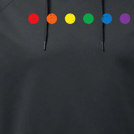 Gay Rainbow Dots Pride Month Lgbtq Flag Ally Performance Fleece Hoodie