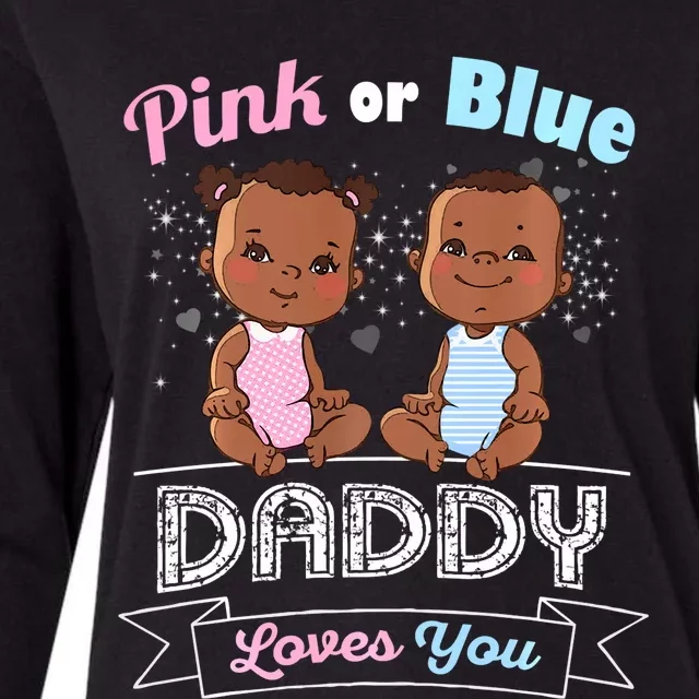 Gender Reveal Daddy Loves You Dad Father Parent Long Sleeve Womens Cotton Relaxed Long Sleeve T-Shirt