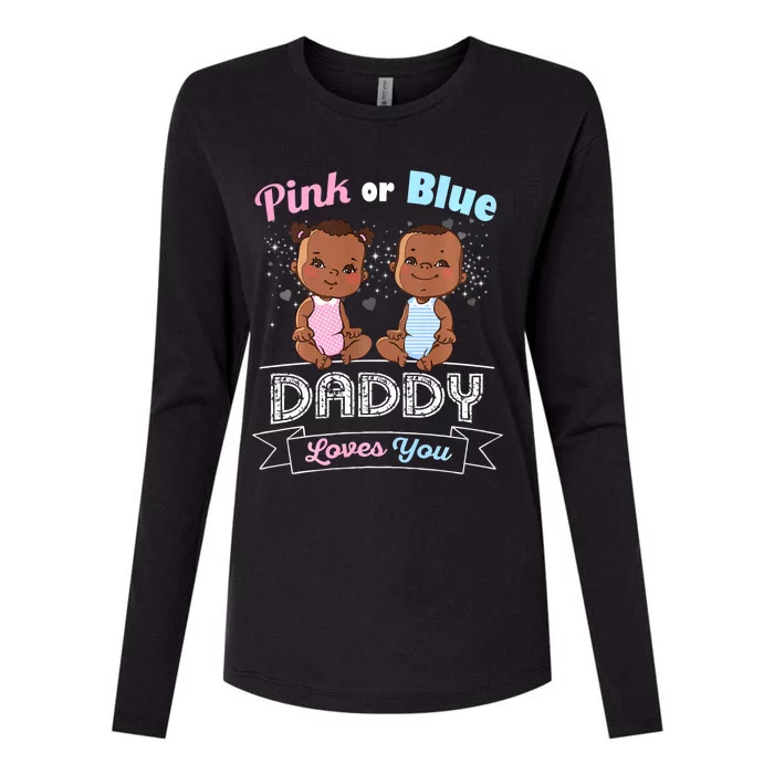 Gender Reveal Daddy Loves You Dad Father Parent Long Sleeve Womens Cotton Relaxed Long Sleeve T-Shirt