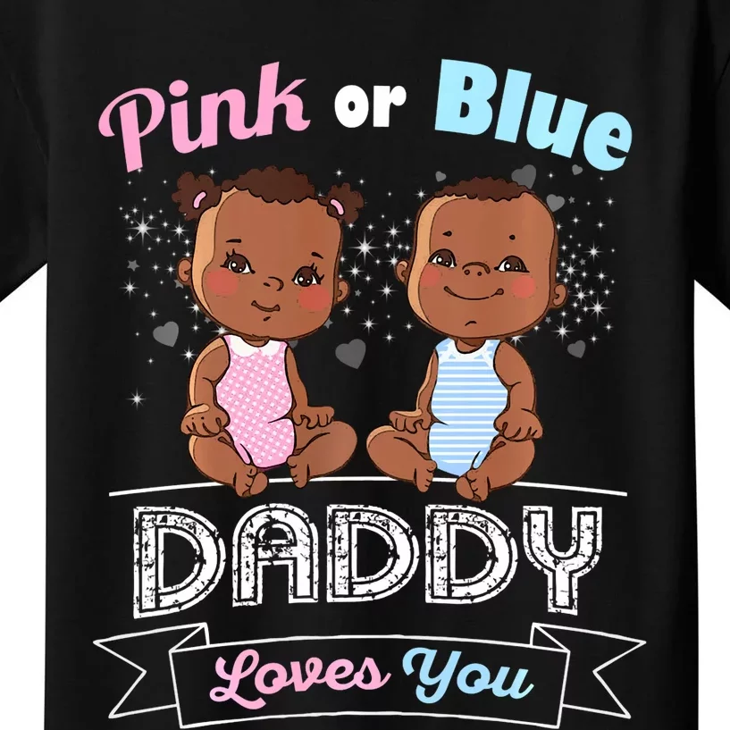 Gender Reveal Daddy Loves You Dad Father Parent Long Sleeve Kids T-Shirt