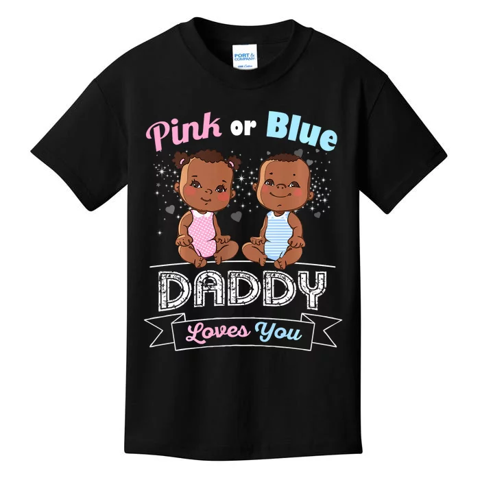 Gender Reveal Daddy Loves You Dad Father Parent Long Sleeve Kids T-Shirt