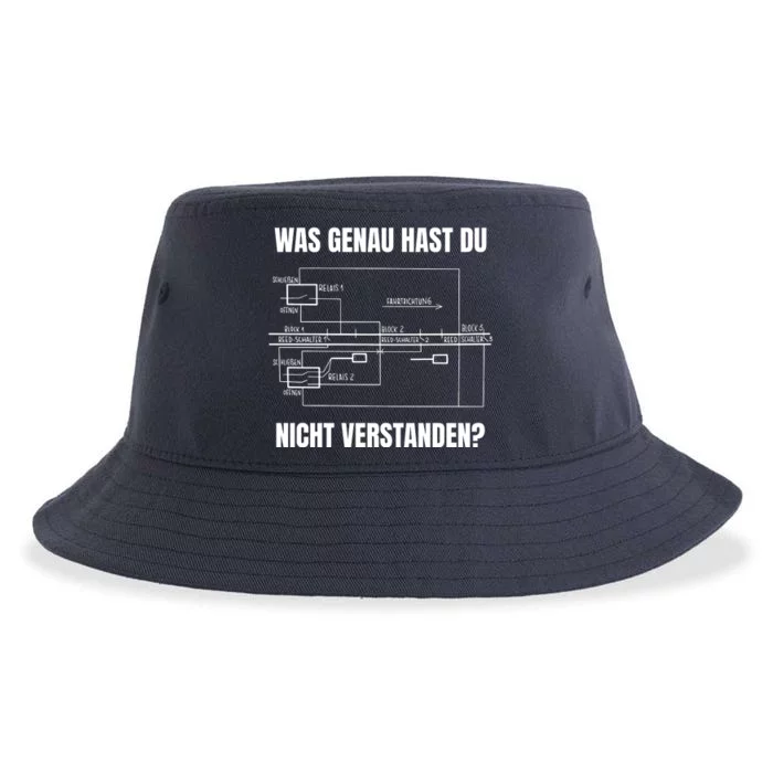 German Railway Diagram Sustainable Bucket Hat