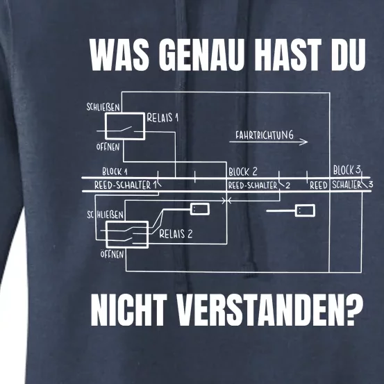 German Railway Diagram Women's Pullover Hoodie