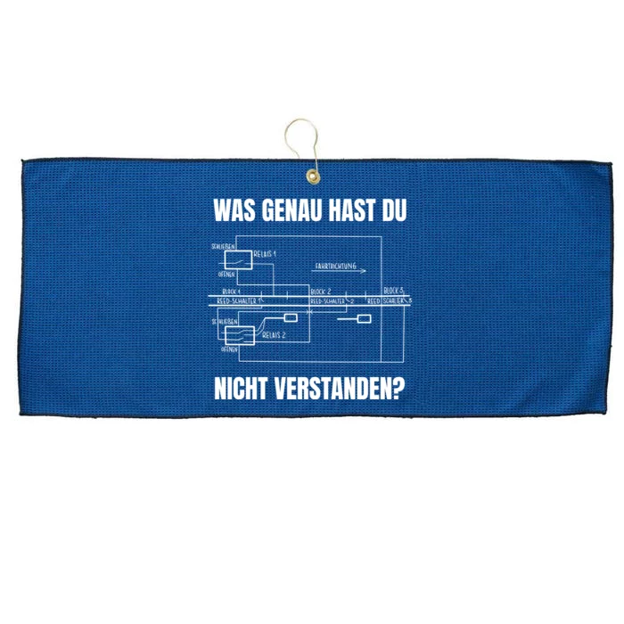 German Railway Diagram Large Microfiber Waffle Golf Towel