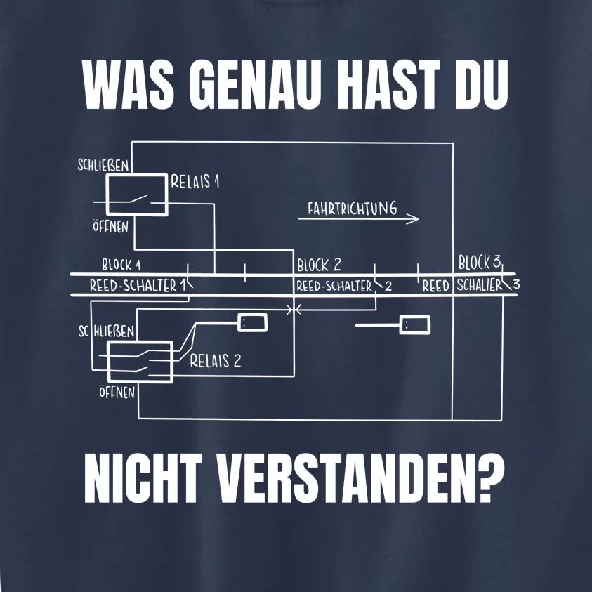 German Railway Diagram Kids Sweatshirt