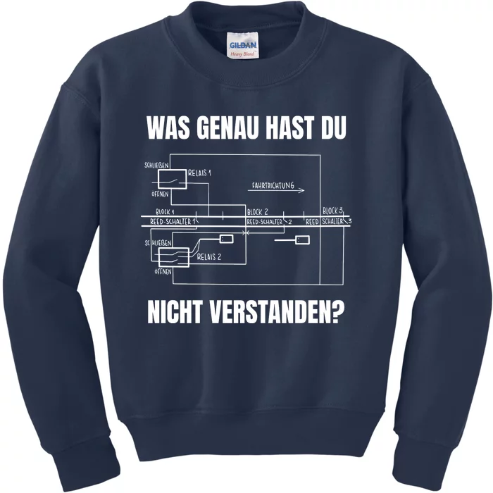 German Railway Diagram Kids Sweatshirt