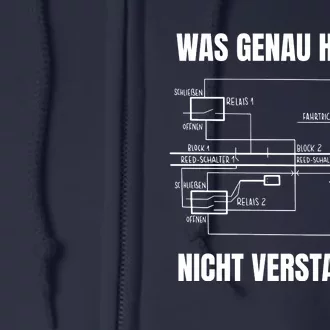 German Railway Diagram Full Zip Hoodie