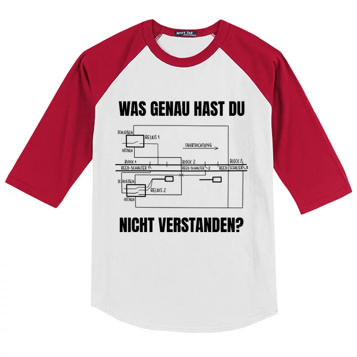 German Railway Diagram Kids Colorblock Raglan Jersey