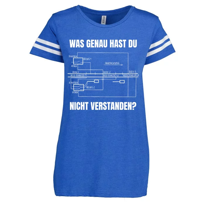 German Railway Diagram Enza Ladies Jersey Football T-Shirt