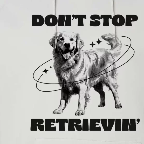 Golden Retriever DonT Stop Retrievin Dog Mom Dad Performance Fleece Hoodie