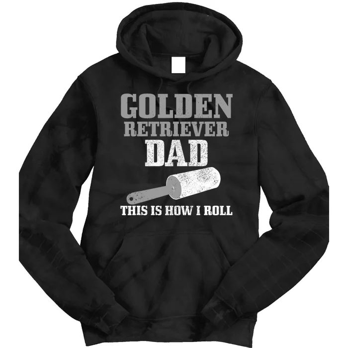 Golden Retriever Dad Dog Hair Funny Golden Retriever Tie Dye Hoodie