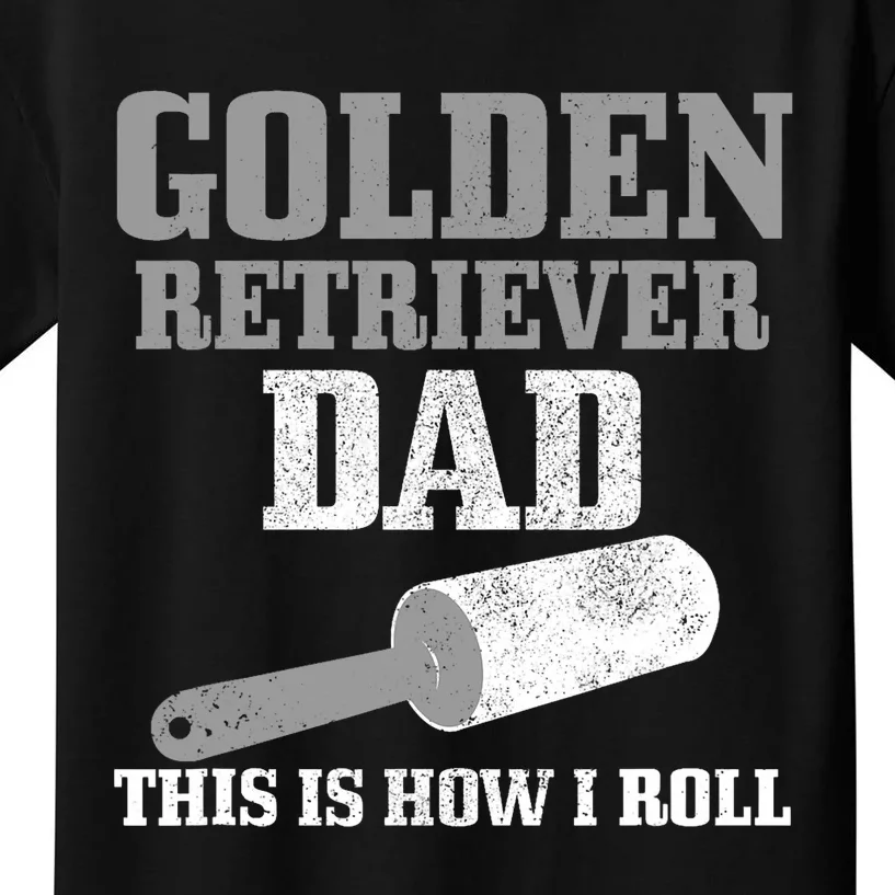 Golden Retriever Dad Dog Hair Funny Golden Retriever Kids T-Shirt