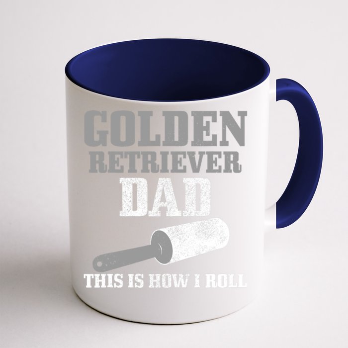 Golden Retriever Dad Dog Hair Funny Golden Retriever Front & Back Coffee Mug