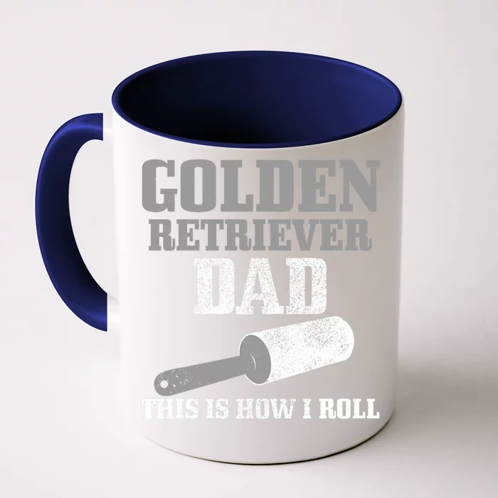 Golden Retriever Dad Dog Hair Funny Golden Retriever Front & Back Coffee Mug