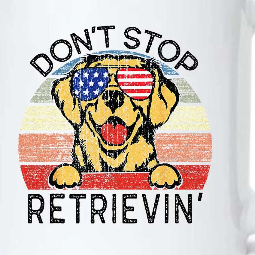 Golden Retriever Dog Dont Stop Retrievin Black Color Changing Mug