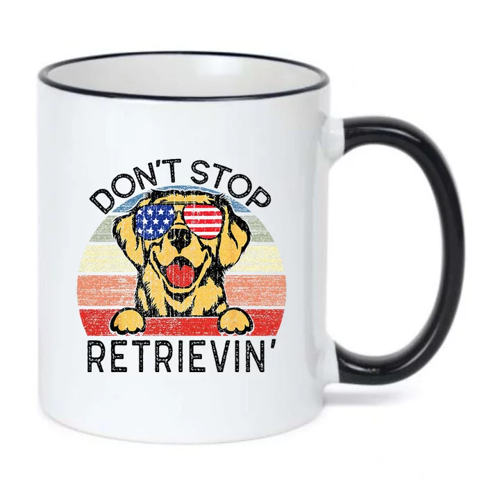 Golden Retriever Dog Dont Stop Retrievin Black Color Changing Mug